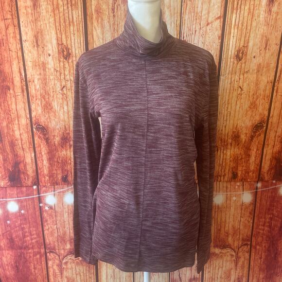 Lululemon &Go Long Sleeve Open Back Turtleneck size 10 heathered purple EUC - Picture 2 of 9
